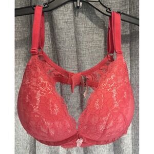 Victoria Secret Dream Angels Push Up‎ Bra 36D Pink Lace Lace Back